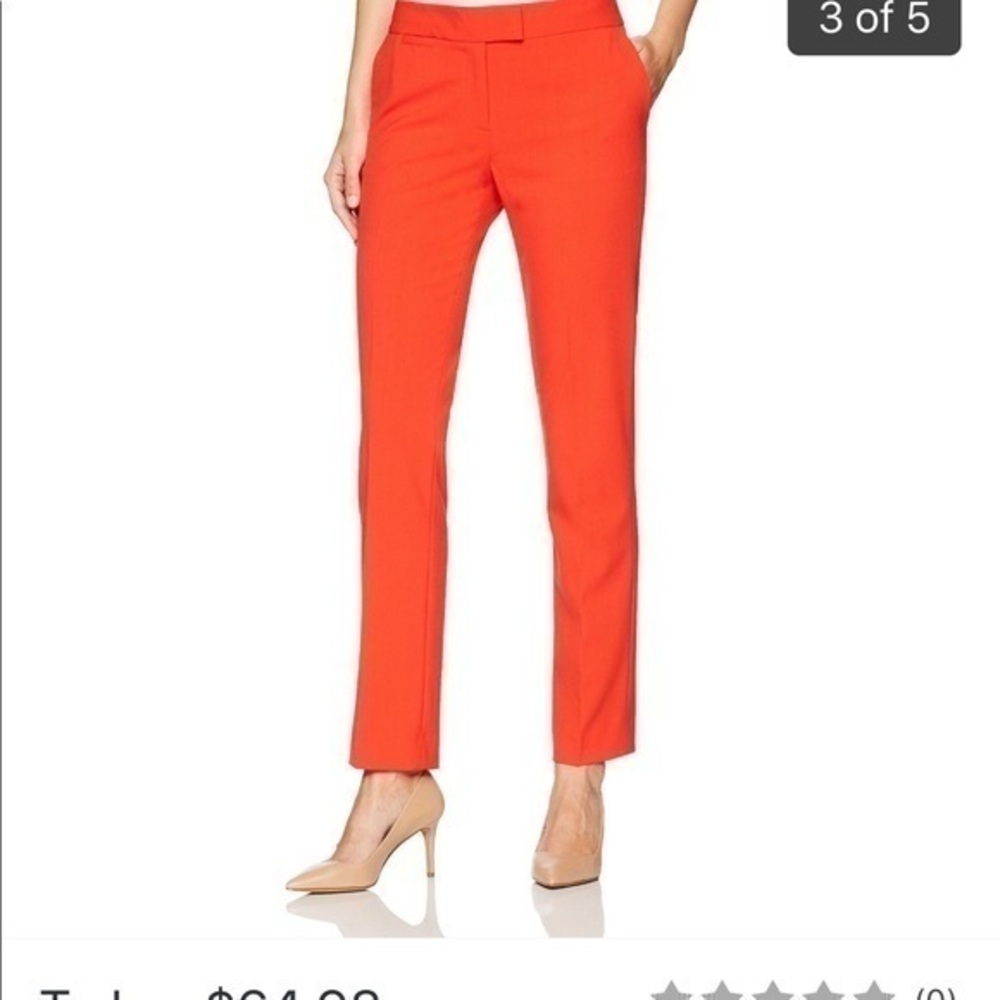 Tahari DAYNA Zipper front detail cigarette pant